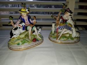 lot 197 image: Scheibe Alsbach Kister German Figurines  Shepherd and Shepherdess, Lot of 2