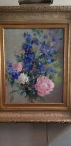 lot 202 image: Richard Kochenash Original Oil Painting - Floral Still Life
