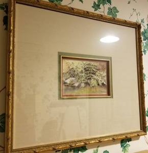 lot 208 image: Original Watercolor Painting - Green Leaves by Julia Peterson