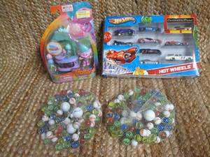 lot 228 image: Trolls Figure, Hot Wheels Cars, 2 B...