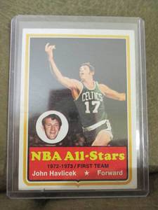 lot 50 image: 1973-74 Topps John Havlicek Card