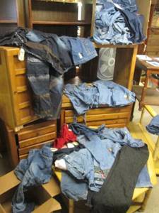 lot 180 image: Juniors Large Lot of Overall, Jeans...