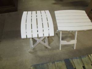 lot 366 image: (2) Folding, Plastic Tables (White)