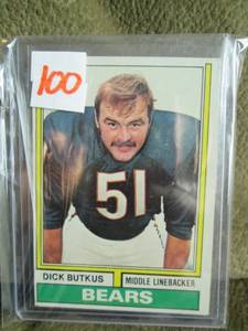 lot 100 image: 1974 Dick Butkus Card