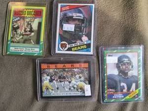 lot 112 image: Walter Payton Cards