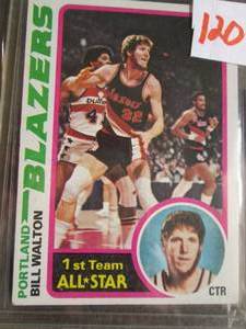 lot 120 image: 1978-79 Topps Bill Walton Card