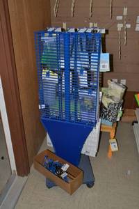 lot 18 image: Blue Display Rack with Hooks
