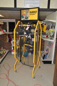 lot 36 image: DeWalt Rolling Display with Hooks