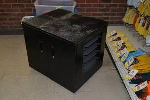 lot 54 image: Steel Black Printer Cabinet