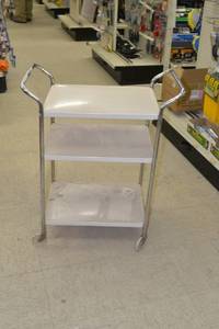 lot 59 image: 3 Tier Steel Rolling Cart