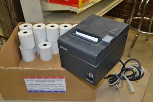 lot 61 image: Epson TM-T20 Thermal Receipt Printer w 13 Rolls of Paper