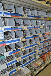 lot 99 image: (6) Store Shelving Bin Racks