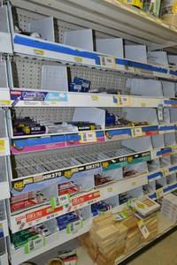 lot 100 image: (6) Store Shelving Bin Racks