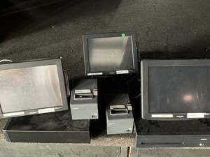 lot 20 image: Lot of 3 POS Tills & Machines (was told its a newer system)