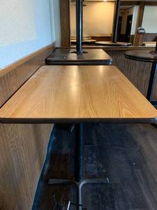 lot 45 image: Lot of 3 Rectangular Tables 41 12 Tall