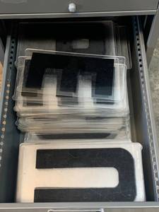 lot 67 image: File Cabinet Filled with Reader Board Letters