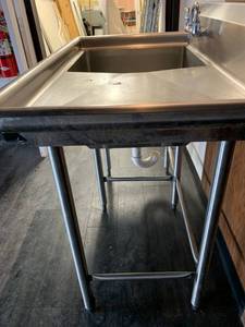 lot 129 image: Stainless Steel Commercial Sink