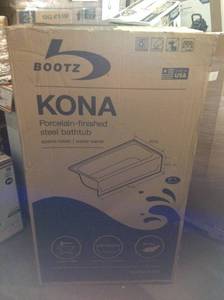 lot 10 image: Kona 54 in. Left Drain Rectangular Alcove Soaking Bathtub in White