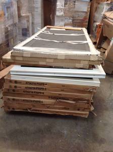 lot 13 image: 35.5 in x 77.875 in. 50 and 70 Series White Vinyl Sliding Patio Insect Screen Door