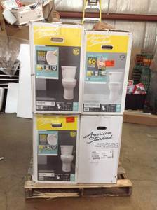 lot 15 image: 6 AMERICAN STANDARD COMPLETE TOILETS