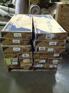 lot 20 image: LITHONIA High Bay Industrial 6-Light Grey Hanging Fluorescent Fixture, IBC 454 MV 4-Light T5 White High Output
