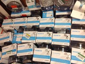 lot 41 image: Lot with assorted Moen Shower Sprayers, Head and other items open boxes some maybe missing parts