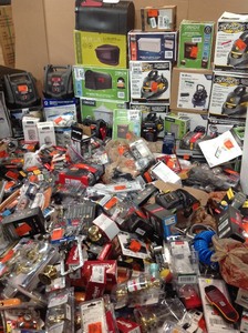 lot 4 image: Gaylord Full of Door Hardware , hand tools , assorted styles and conditions, some in like new condition some missing pcs review pictures