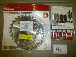 lot 41 image: spade drill set and three 7-14 ci...