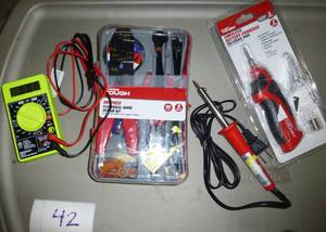 lot 42 image: electrical repair kit, multimeter (...