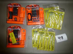 lot 48 image: 3 ratcheting screwdriver and socket...
