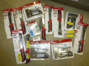 lot 50 image: large group of untested staple guns...