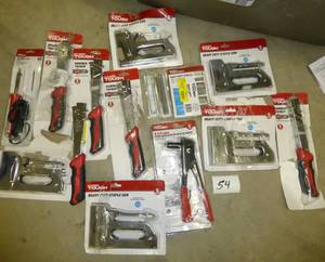 lot 54 image: large group of untested staple guns...