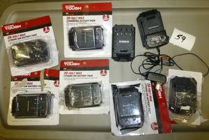 lot 59 image: lot of 7 untested 20V lithium ion b...