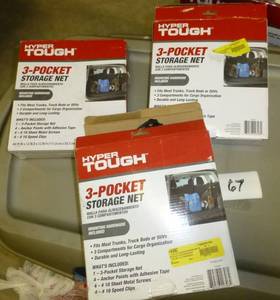 lot 67 image: Three 3 pocket storage nets for you...