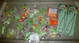 lot 75 image: large fishing lot of bobbers, jigs,...