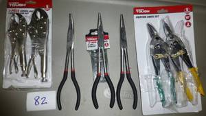 lot 82 image: long nose pliers 11, two are strai...