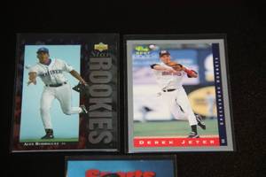 lot 18 image: Derek Jeter and Alex Rodriguez Lot  3 Cards