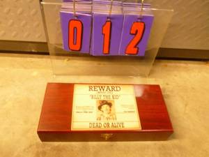 Billy the kid knife & badge. New condition. As shown.