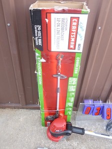 Craftsman 24 volt cordless line trimmer. Appears newcomplete. Tested & works. As shown.