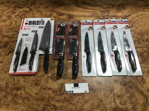 lot 20 image: Lot of 9 Various Kitchen Knives