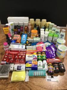 lot 21 image: HUGE Lot of Health and Beauty Products Shampoos Toothpaste Hair Care Vitamins and More