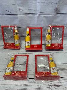 lot 6 image: Lot of 5 Vintage (new old stock) Ad Placards 8 Tall