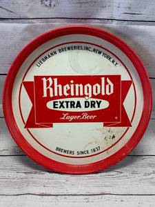 lot 9 image: Rheingold Beer Tray 11 34 Diameter