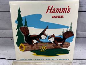 lot 27 image: Scarce Hamms Beaver Sign & Ask For It Ad