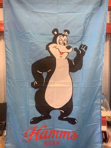 lot 80 image: Hamms Beer Banner Flag (approx 3 x 5)