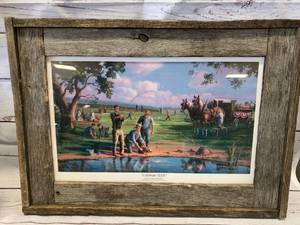 lot 86 image: Vintage Apple Crate Framed Artwork