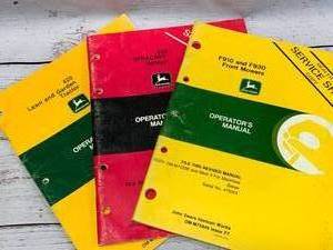 lot 93 image: Lot of 3 Vintage John Deere Manuals (These sell for $15 to $40 each online )