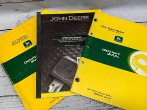 lot 94 image: Lot of 3 Vintage John Deere Manuals (These sell for $15 to $40 each online )