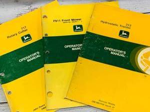 lot 98 image: Lot of 3 Vintage John Deere Manuals (These sell for $15 to $40 each online )