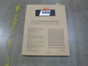 lot 77 image: Builders Edge 18 in. x 24 in. Rectangle Gable Vent in Bright White 120061824117